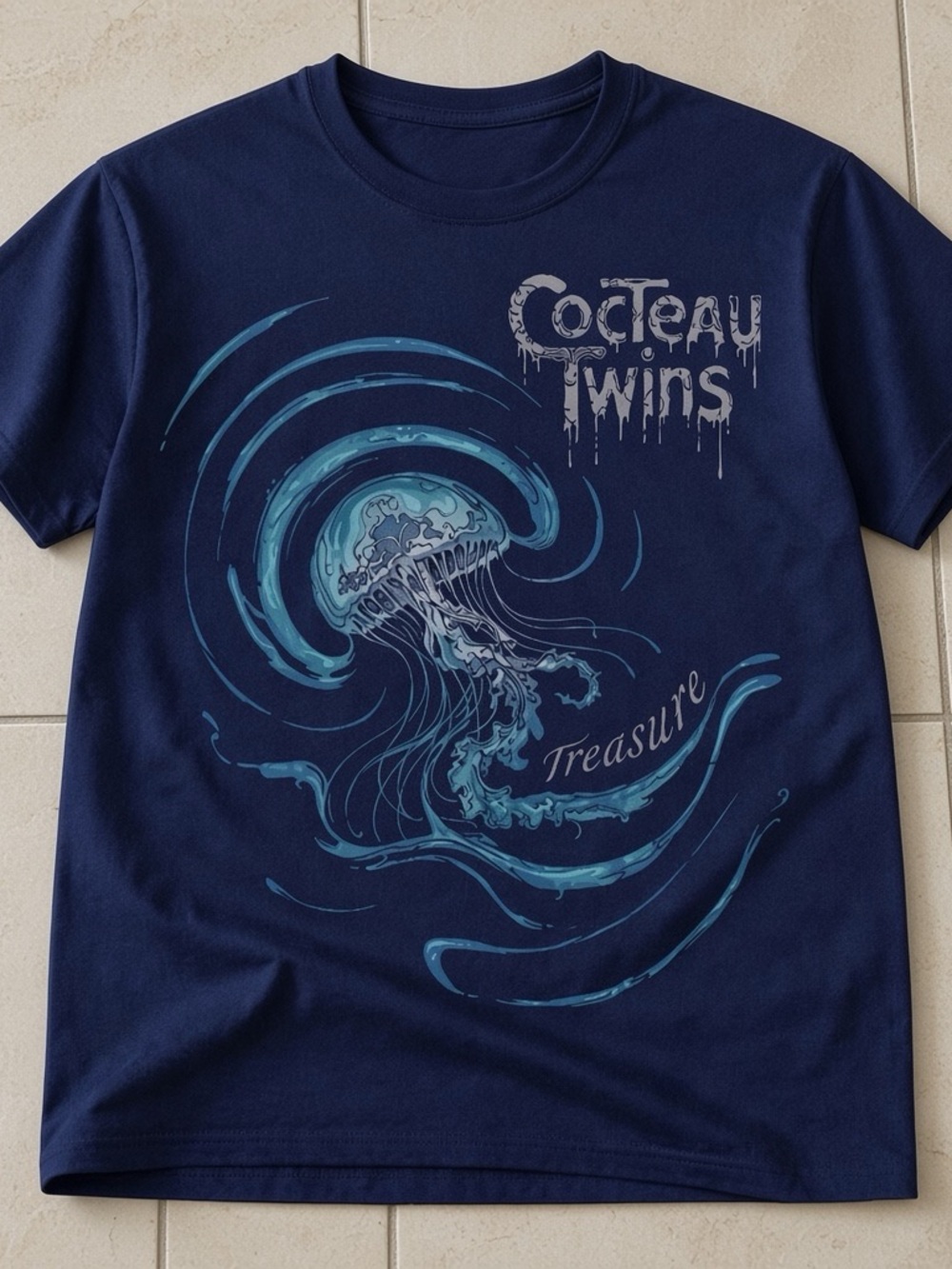 Cocteau Twins Graphic Navy T-shirt